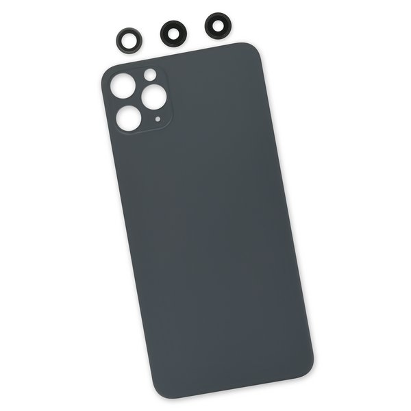 iPhone 11 Pro Max Aftermarket Blank Rear Glass Panel with Lens Covers